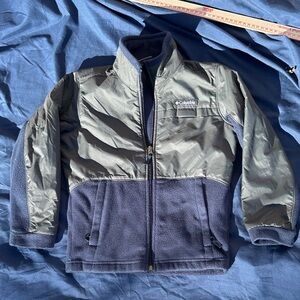 Kids XS Columbia Gray and Blue Fleece Jacket